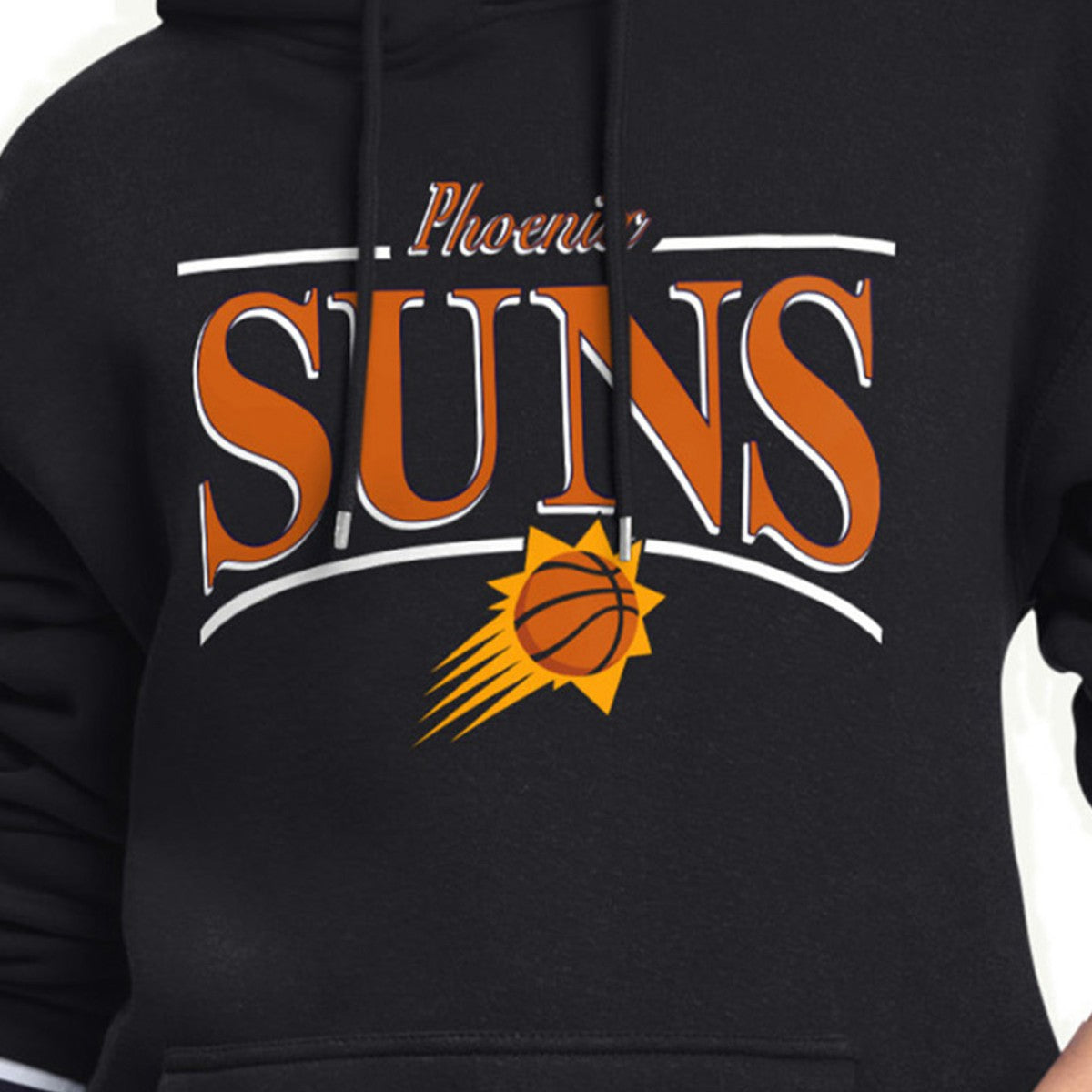 Phoenix Suns Starter Women's Arch Stripe Fleece Hoodie Black
