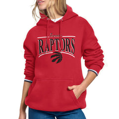 Toronto Raptors Starter Women's Arch Stripe Fleece Hoodie Red