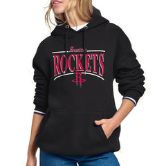 Houston Rockets Starter Women's Arch Stripe Fleece Hoodie Black
