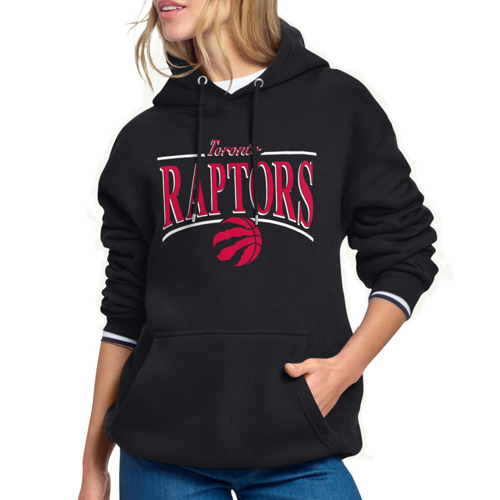 Toronto Raptors Starter Women's Arch Stripe Fleece Hoodie Black