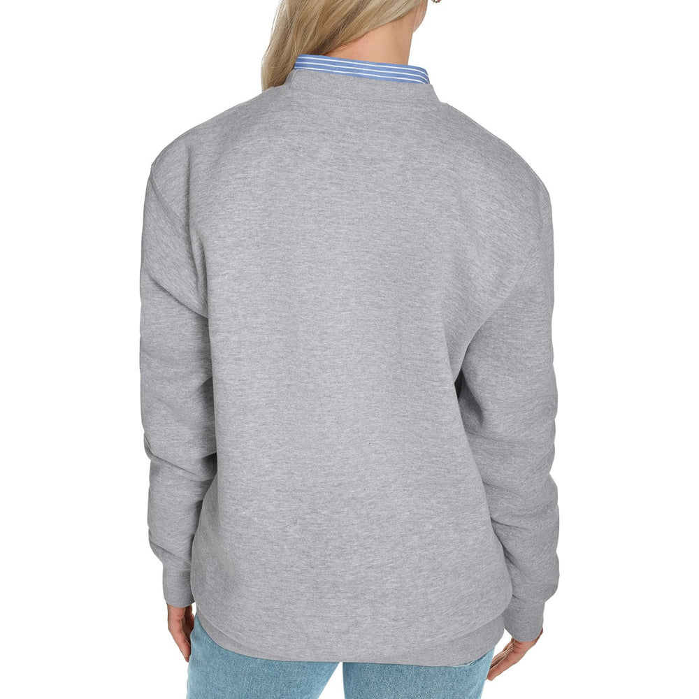 Phoenix Suns Starter Women's Arch Stripe Fleece Crewneck Sweatshirt Gray