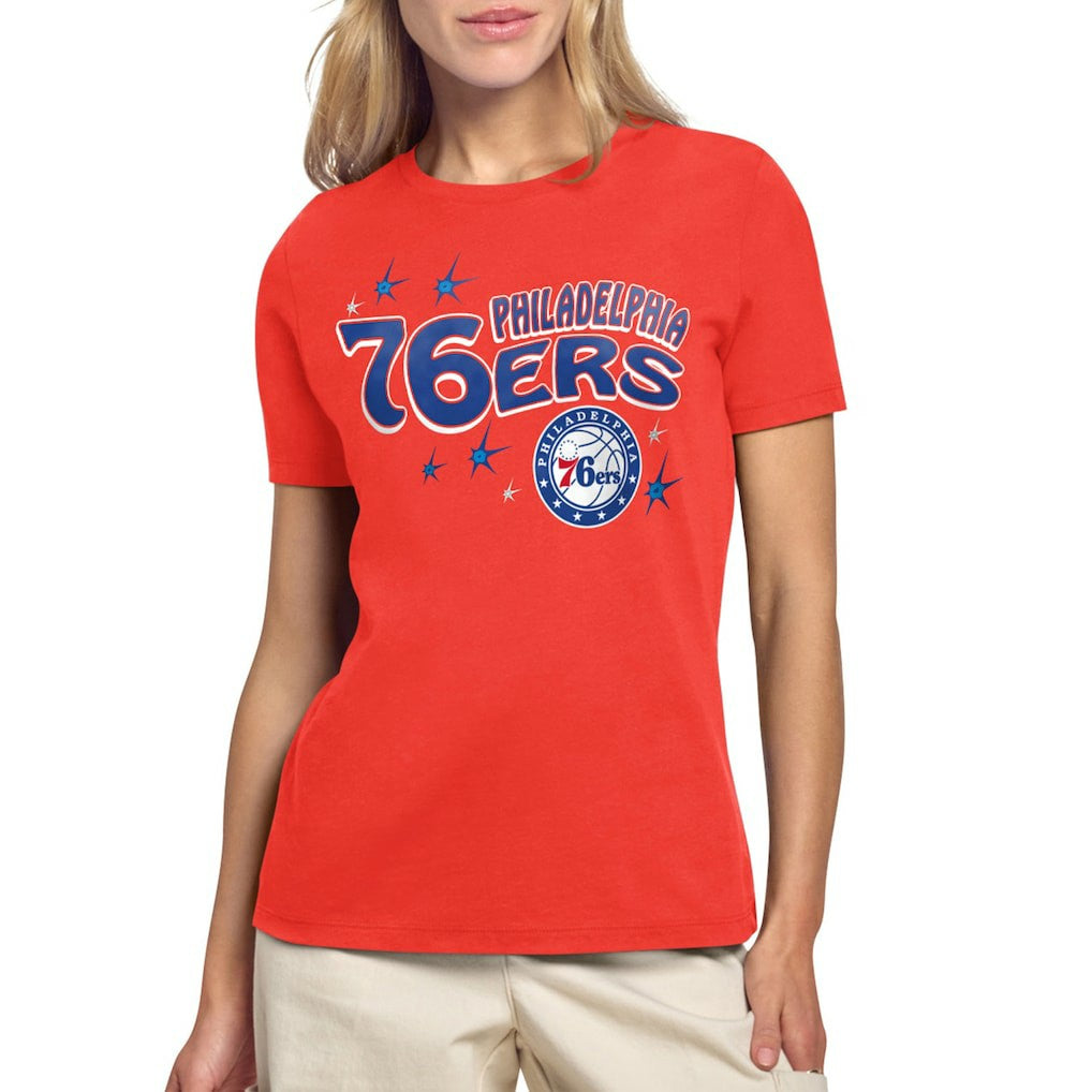 Philadelphia 76ers Starter Women's Fireworks T-Shirt Red