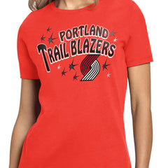 Portland Trail Blazers Starter Women's Fireworks T-Shirt Red
