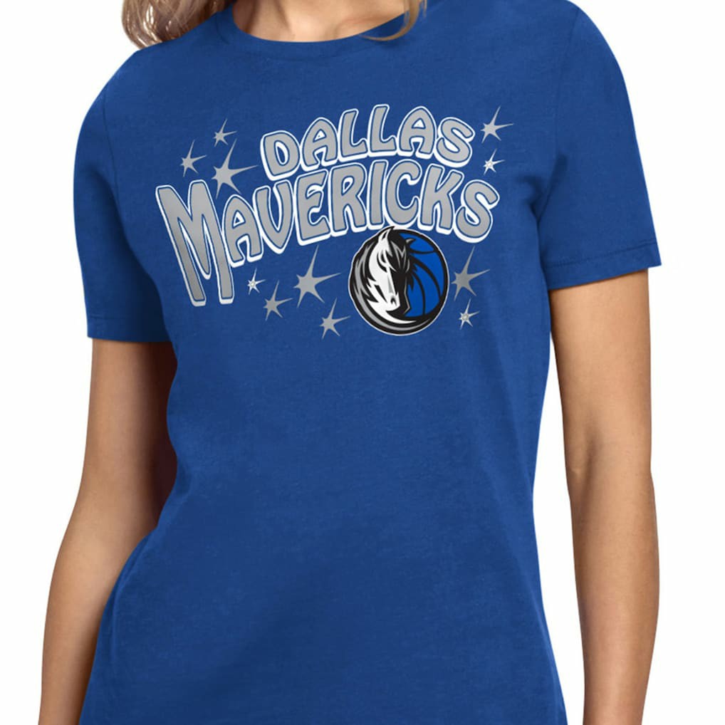 Dallas Mavericks Starter Women's Fireworks T-Shirt Blue