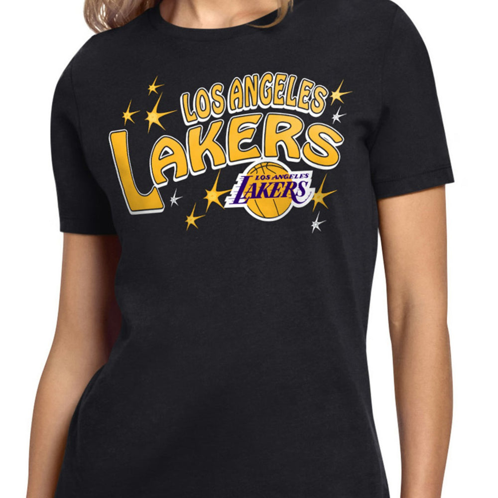 Los Angeles Lakers Starter Women's Fireworks T-Shirt Black