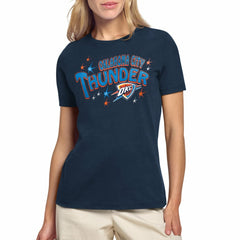 Oklahoma City Thunder Starter Women's Fireworks T-Shirt Navy