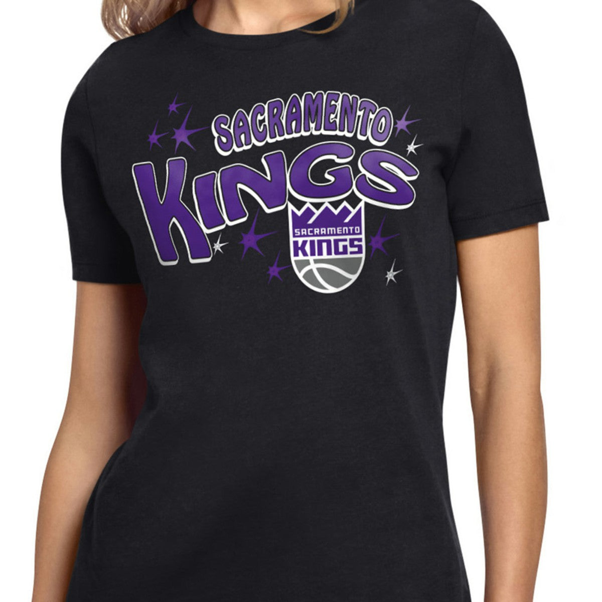 Sacramento Kings Starter Women's Fireworks T-Shirt Black