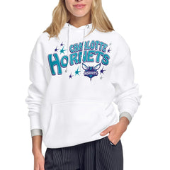 Charlotte Hornets Starter Women's Fireworks Fleece Hoodie White