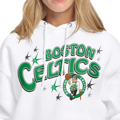 Boston Celtics Starter Women's Fireworks Fleece Hoodie White