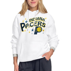 Indiana Pacers Starter Women's Fireworks Fleece Hoodie White
