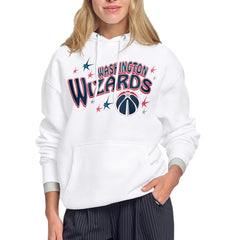 Washington Wizards Starter Women's Fireworks Fleece Hoodie White