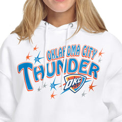 Oklahoma City Thunder Starter Women's Fireworks Fleece Hoodie White