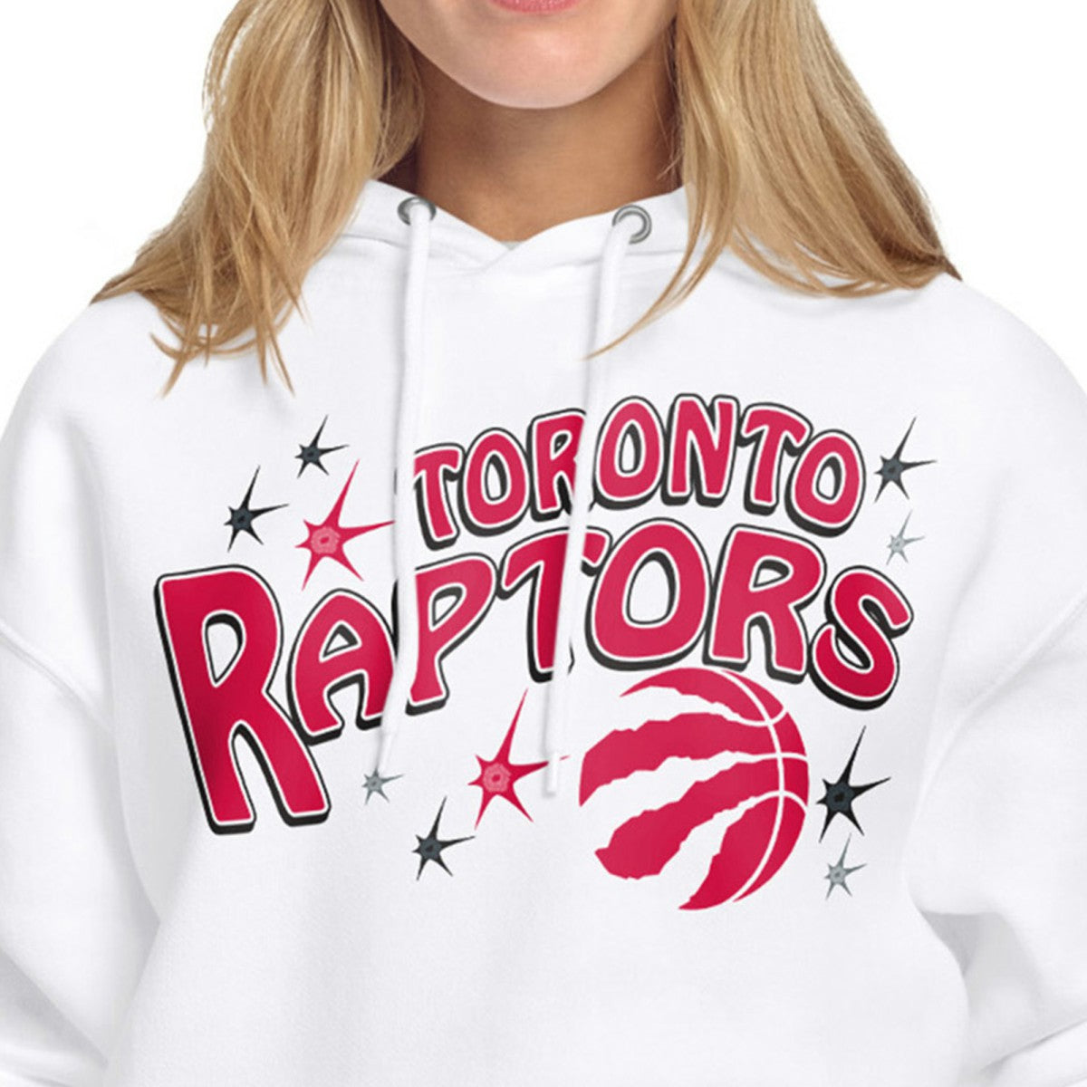 Toronto Raptors Starter Women's Fireworks Fleece Hoodie White
