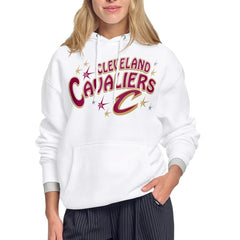 Cleveland Cavaliers Starter Women's Fireworks Fleece Hoodie White