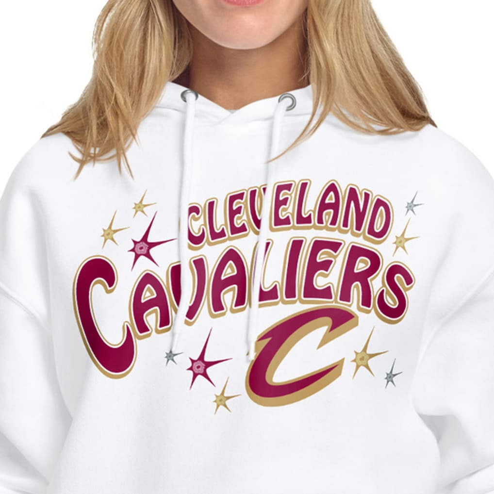 Cleveland Cavaliers Starter Women's Fireworks Fleece Hoodie White