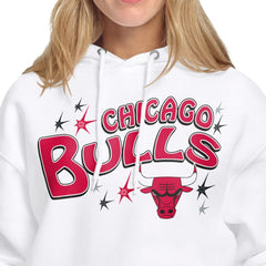 Chicago Bulls Starter Women's Fireworks Fleece Hoodie White