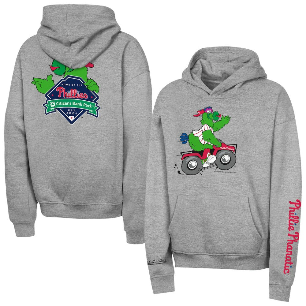 Philadelphia Phillies Outerstuff Youth Iconic Phanatic Hoodie - Gray Hoodies