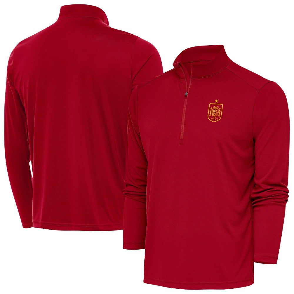 Spain National Team Antigua Statement Quarter-Zip Pullover Red sale