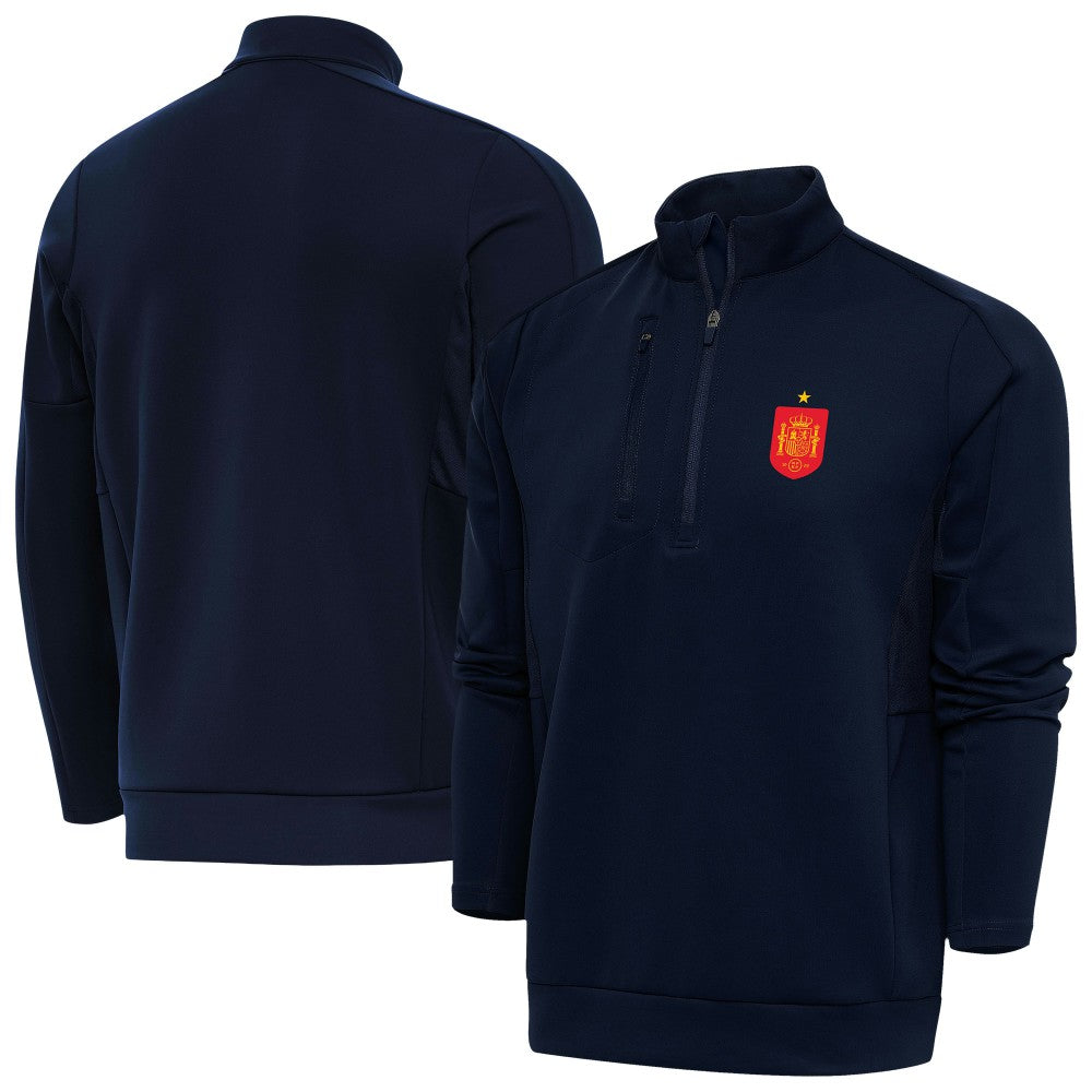 Spain National Team Antigua Genesis Quarter-Zip Pullover Navy sale