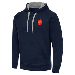 Spain National Team Antigua Takeover Fleece Raglan Hoodie Navy sale