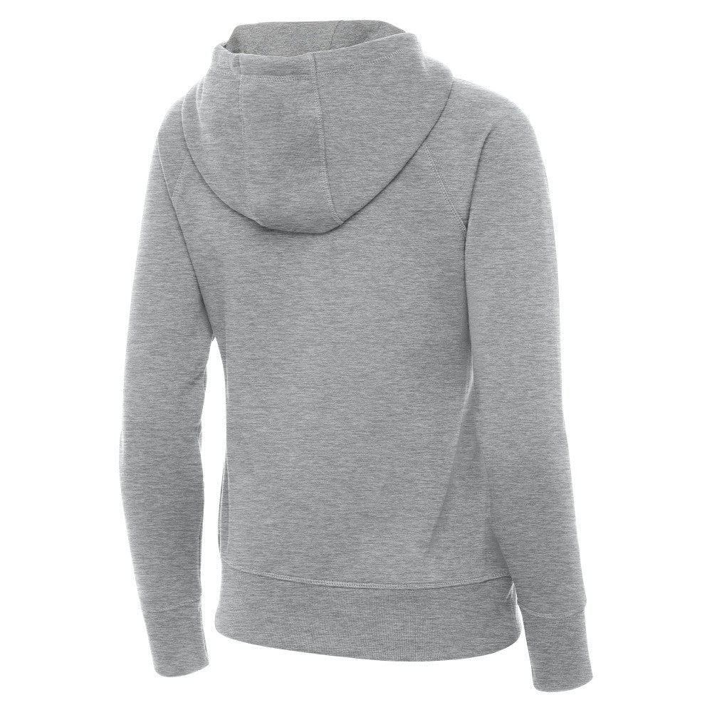 Spain National Team Antigua Women's Takeover Fleece Raglan Full-Zip Hoodie Heather Gray sale
