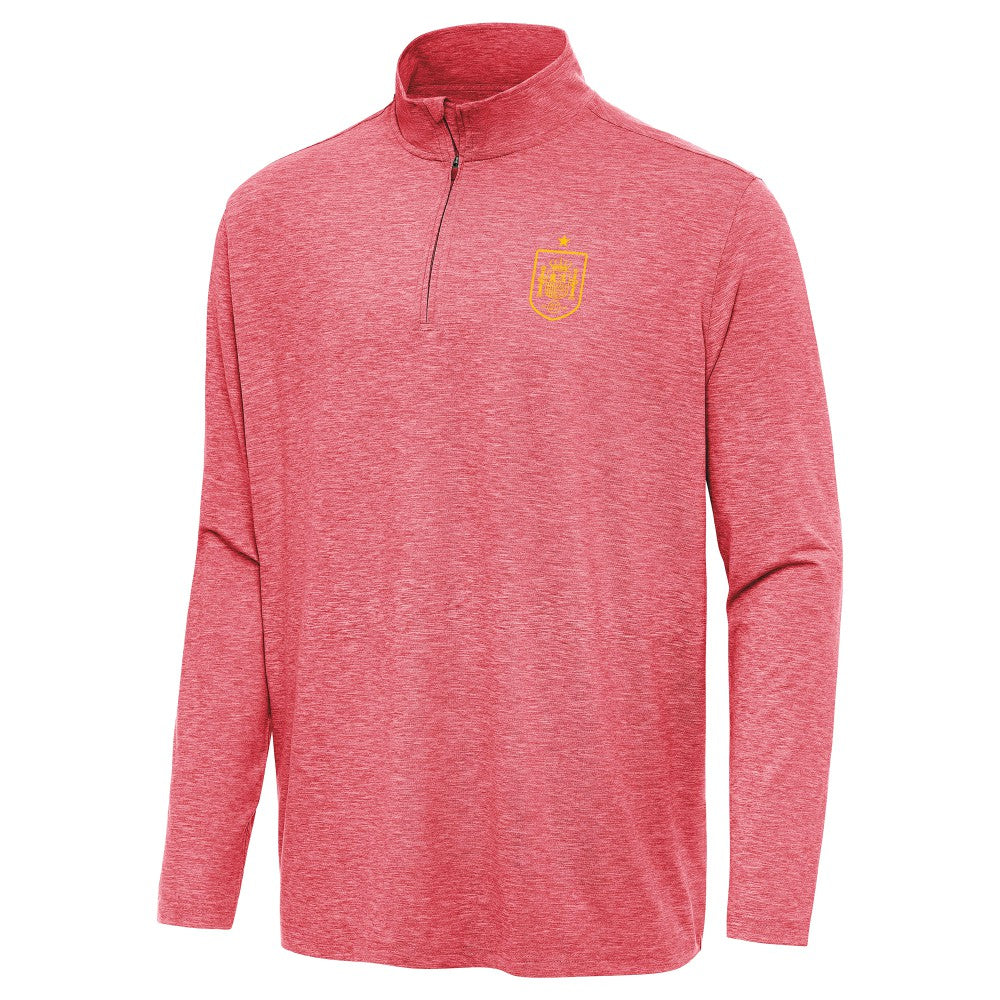 Spain National Team Antigua Masters Quarter-Zip Pullover Heather Red shop