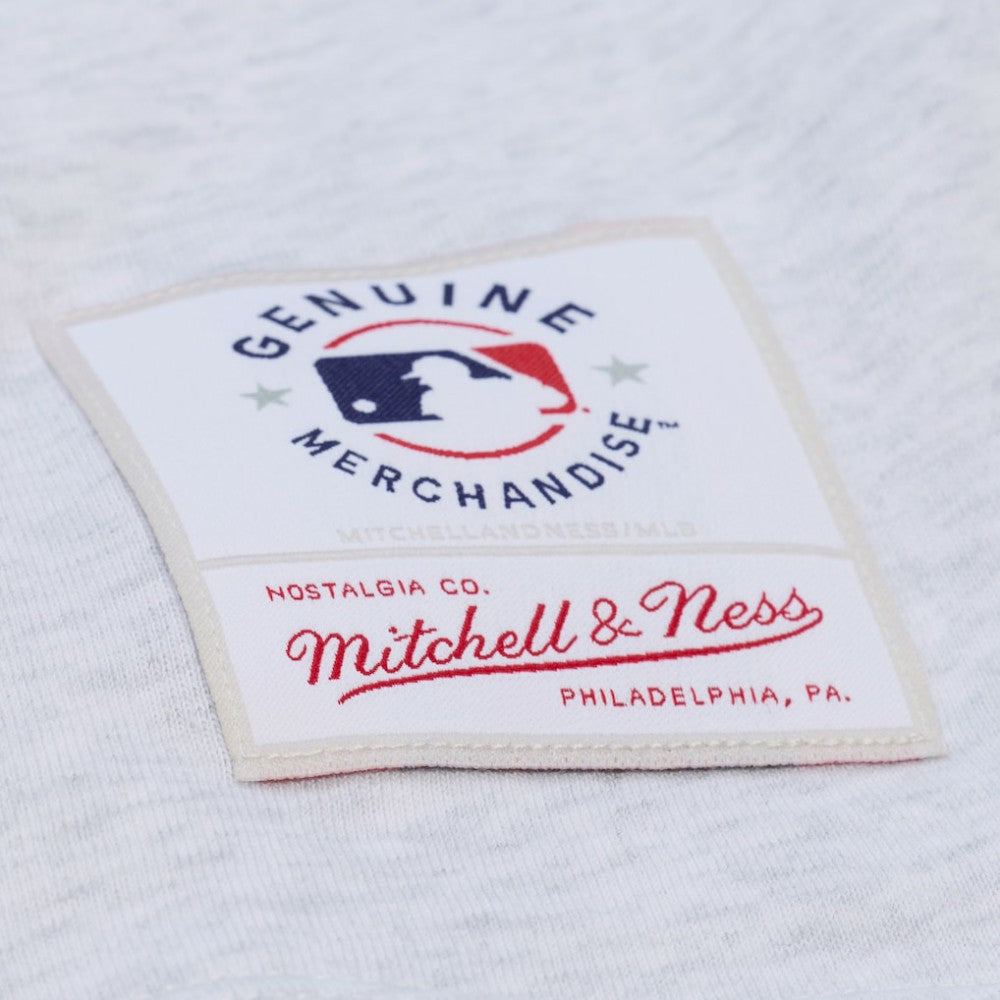 Philadelphia Phillies Mitchell & Ness Women's Script Cropped Boxy T-Shirt - Heather Gray T-shirts