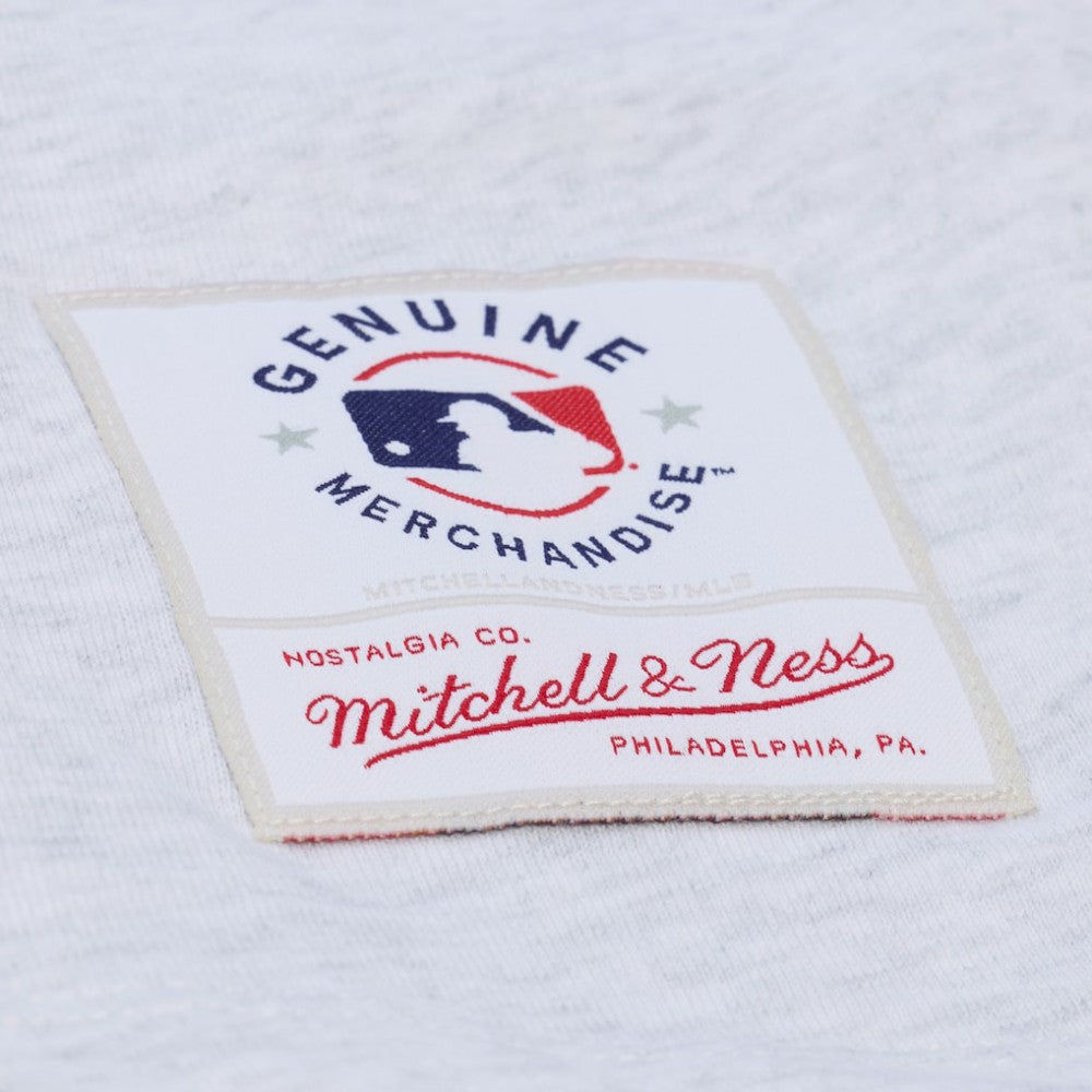 San Diego Padres Mitchell & Ness Women's Script Cropped Boxy T-Shirt - Heather Gray T-shirts