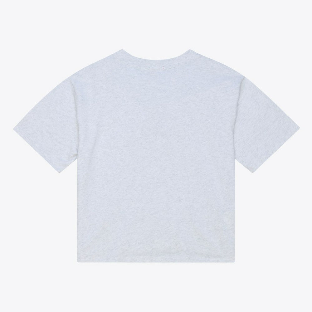 Atlanta Braves Mitchell & Ness Women's Script Cropped Boxy T-Shirt - Heather Gray T-shirts