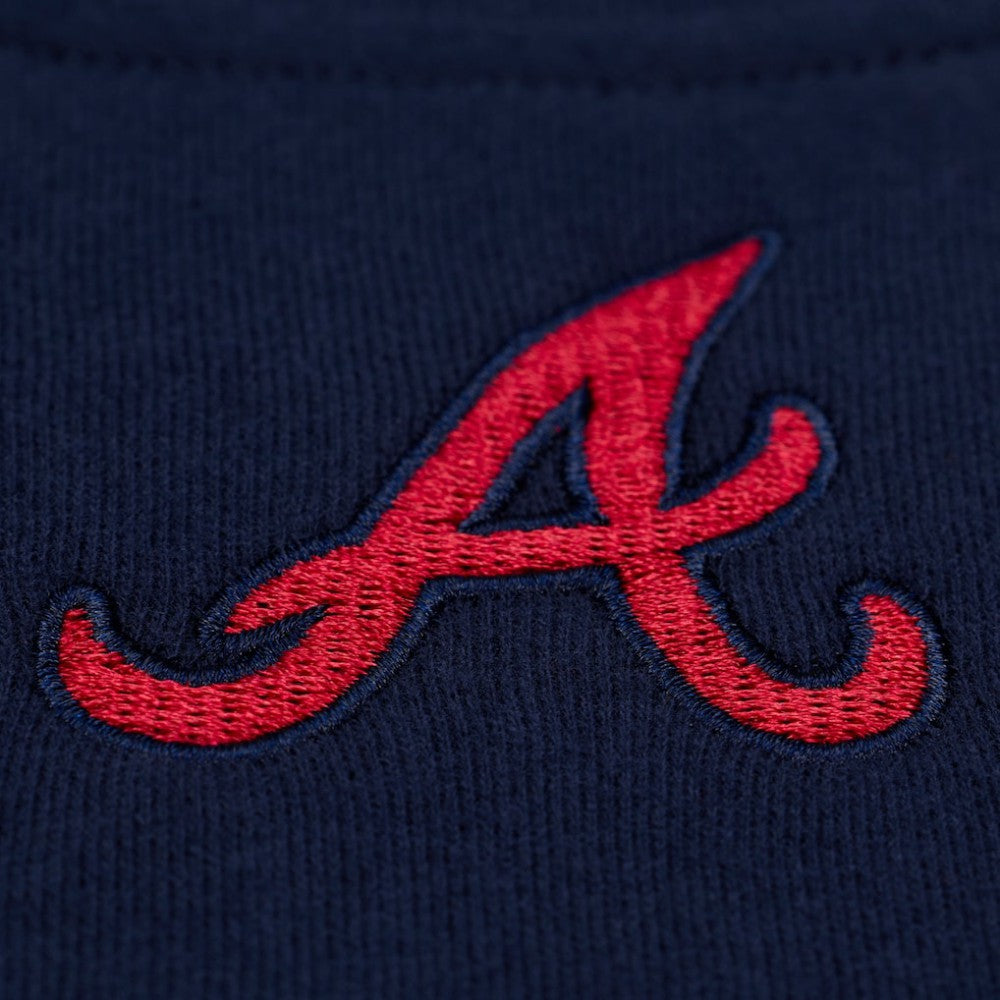 Atlanta Braves Mitchell & Ness Women's Script Sweatshirt - Navy Sweatshirts