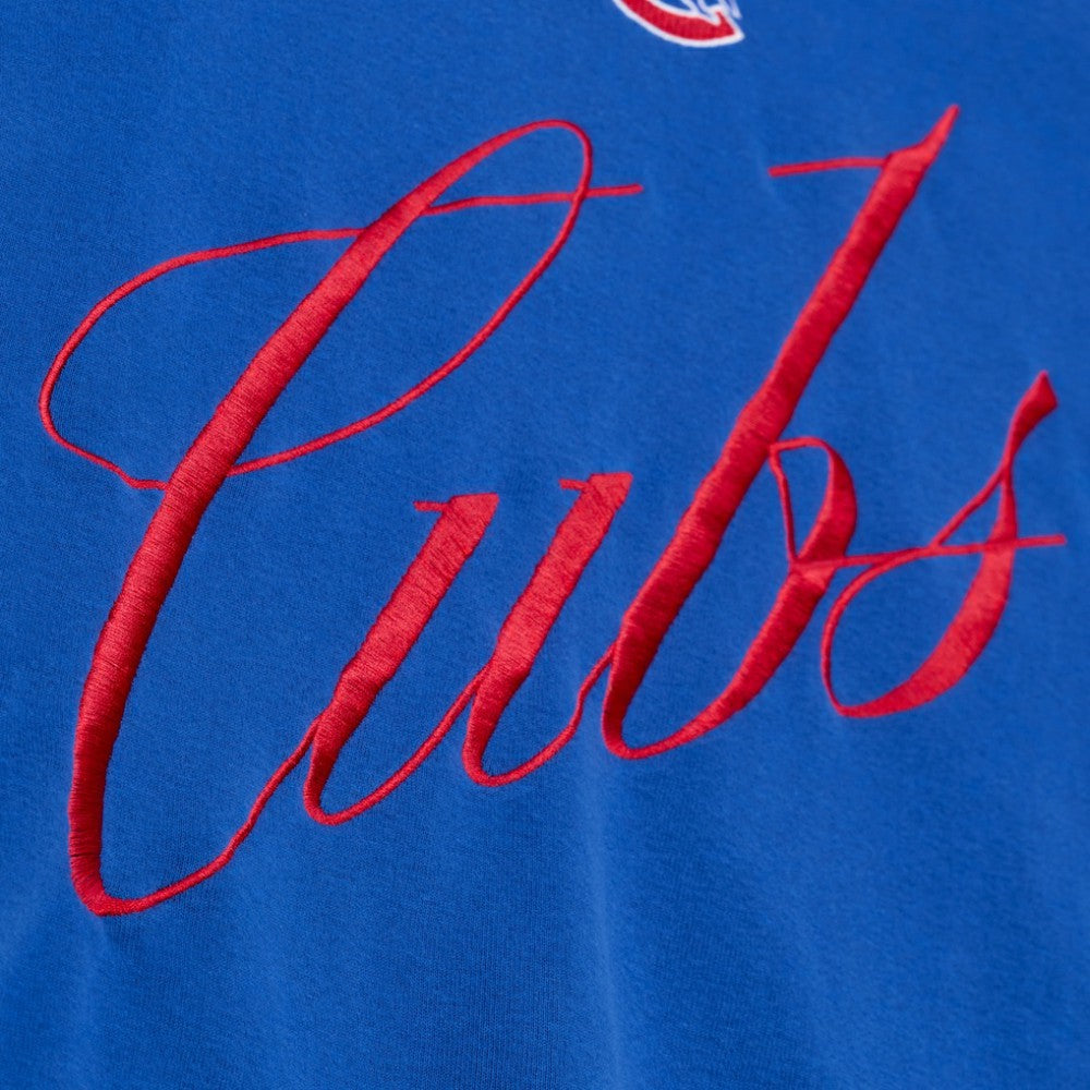 Chicago Cubs Mitchell & Ness Women's Script Sweatshirt - Royal Sweatshirts