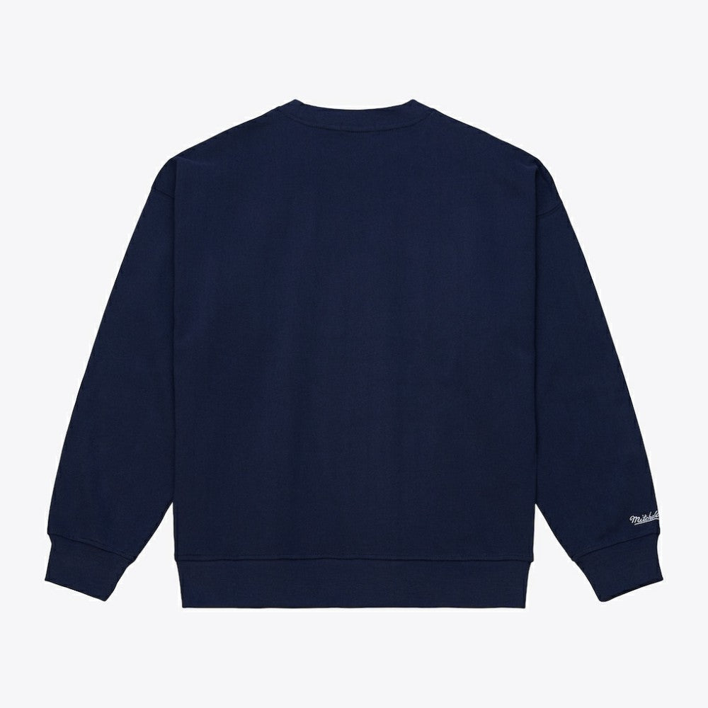 New York Yankees Mitchell & Ness Women's Script Sweatshirt - Navy Sweatshirts