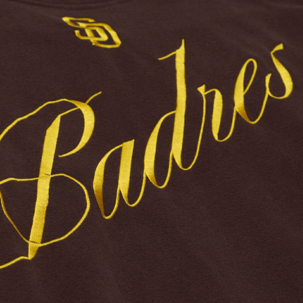 San Diego Padres Mitchell & Ness Women's Script Sweatshirt - Brown Sweatshirts
