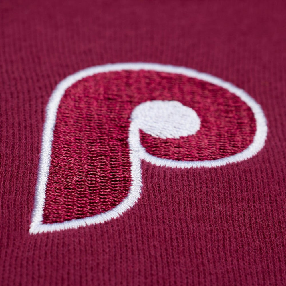 Philadelphia Phillies Mitchell & Ness Women's Script Sweatshirt - Burgundy Sweatshirts