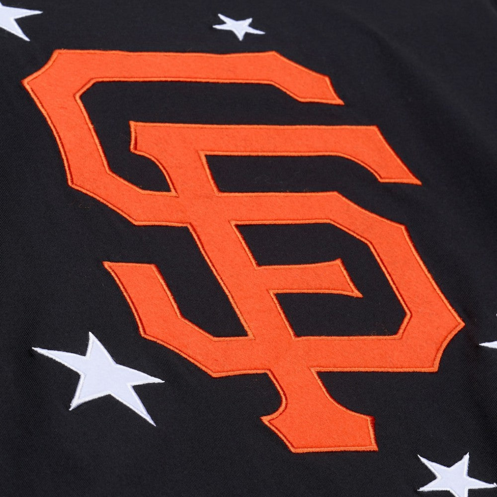 San Francisco Giants Mitchell & Ness Women's Pep Rally Cropped Boxy T-Shirt - Black T-shirts