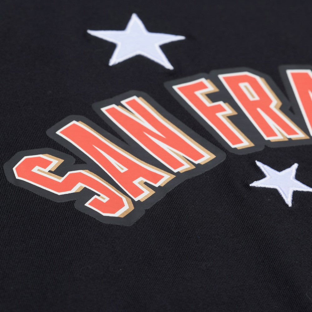 San Francisco Giants Mitchell & Ness Women's Pep Rally Cropped Boxy T-Shirt - Black T-shirts