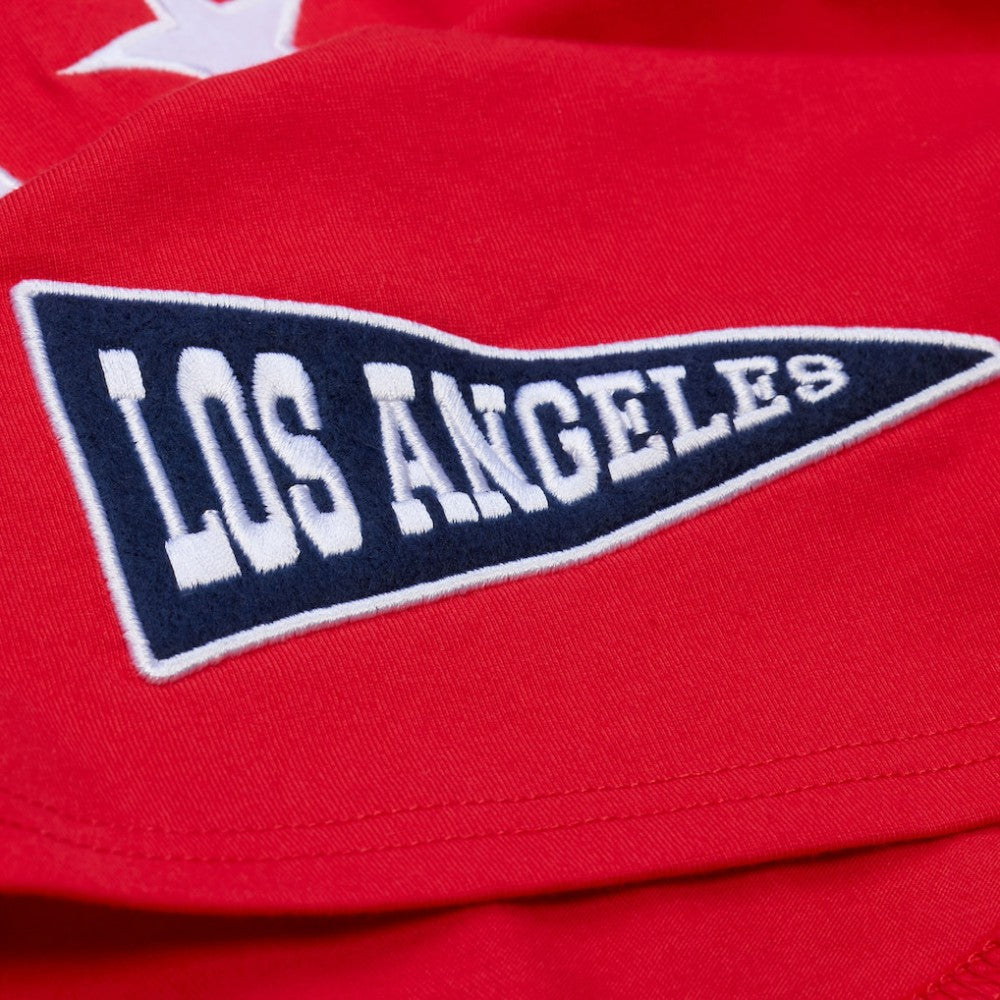 Los Angeles Angels Mitchell & Ness Women's Pep Rally Cropped Boxy T-Shirt - Red T-shirts