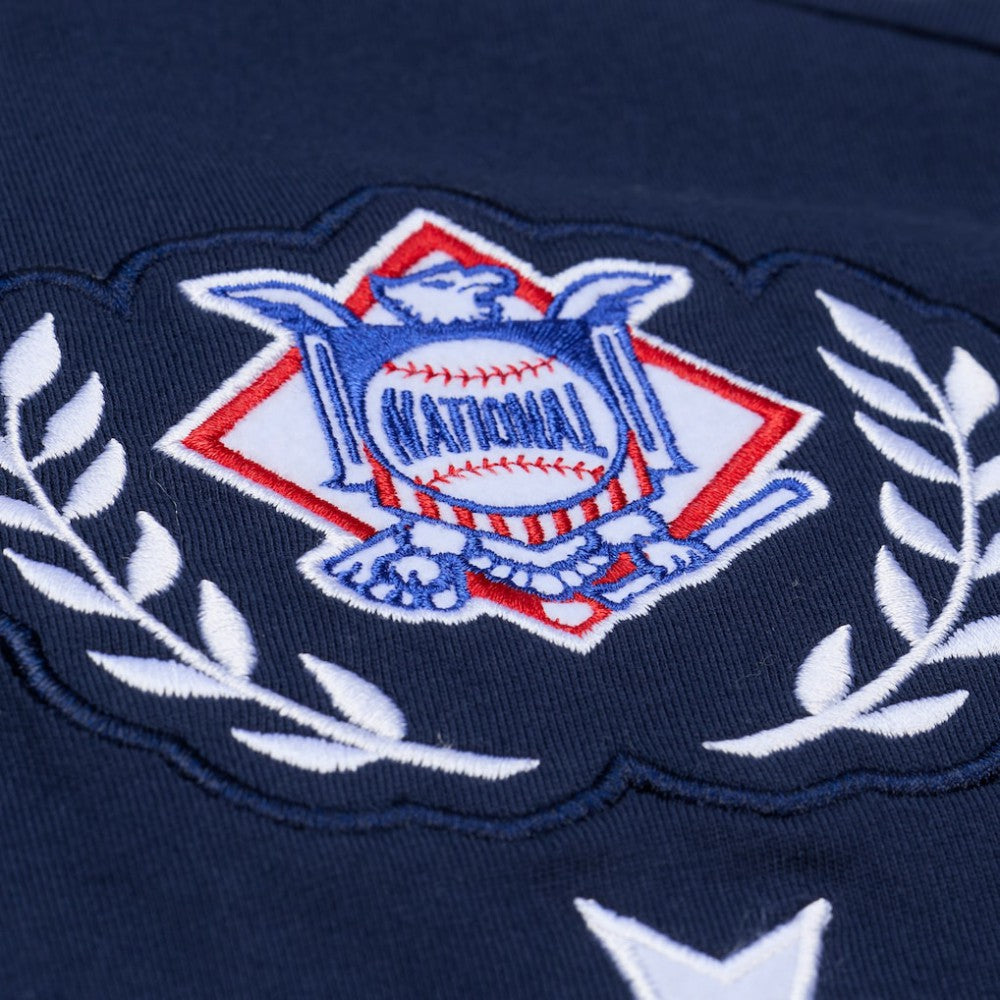 Atlanta Braves Mitchell & Ness Women's Pep Rally Cropped Boxy T-Shirt - Navy T-shirts
