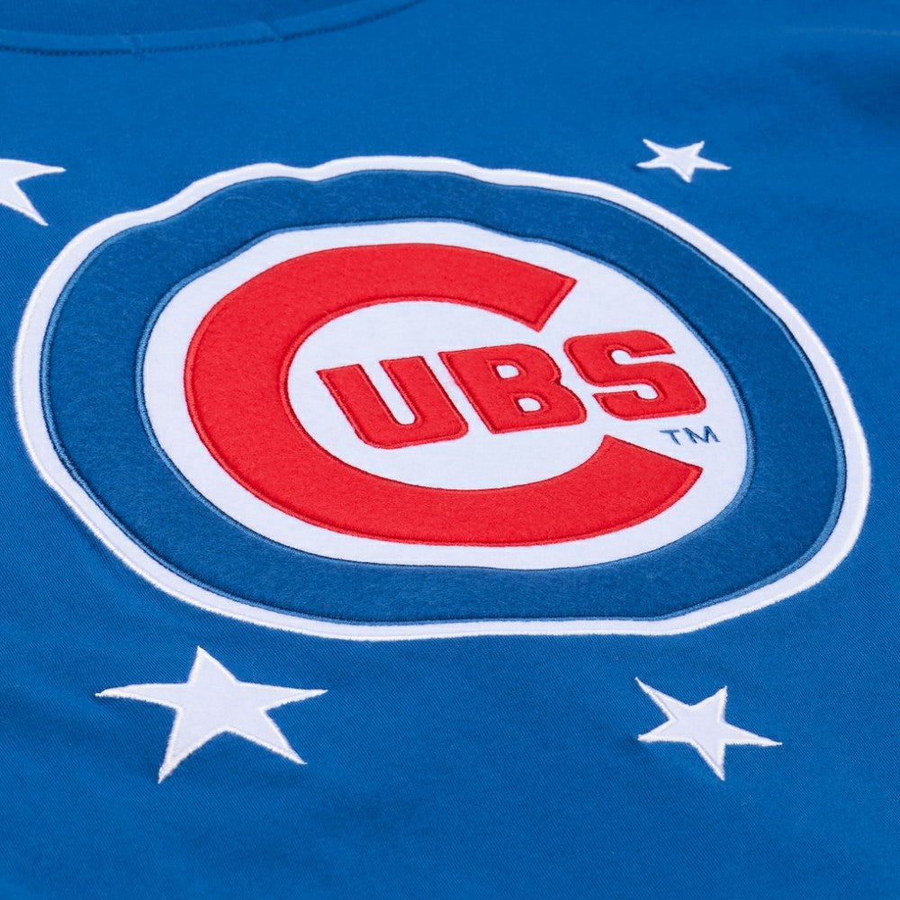 Chicago Cubs Mitchell & Ness Women's Pep Rally Cropped Boxy T-Shirt - Royal T-shirts