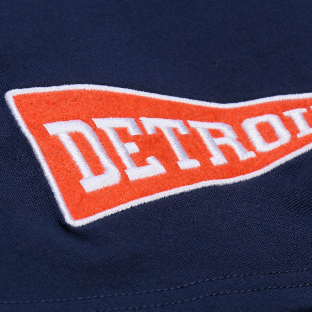 Detroit Tigers Mitchell & Ness Women's Pep Rally Cropped Boxy T-Shirt - Navy T-shirts