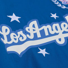 Los Angeles Dodgers Mitchell & Ness Women's Pep Rally Cropped Boxy T-Shirt - Royal T-shirts