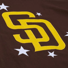 San Diego Padres Mitchell & Ness Women's Pep Rally Cropped Boxy T-Shirt - Brown T-shirts