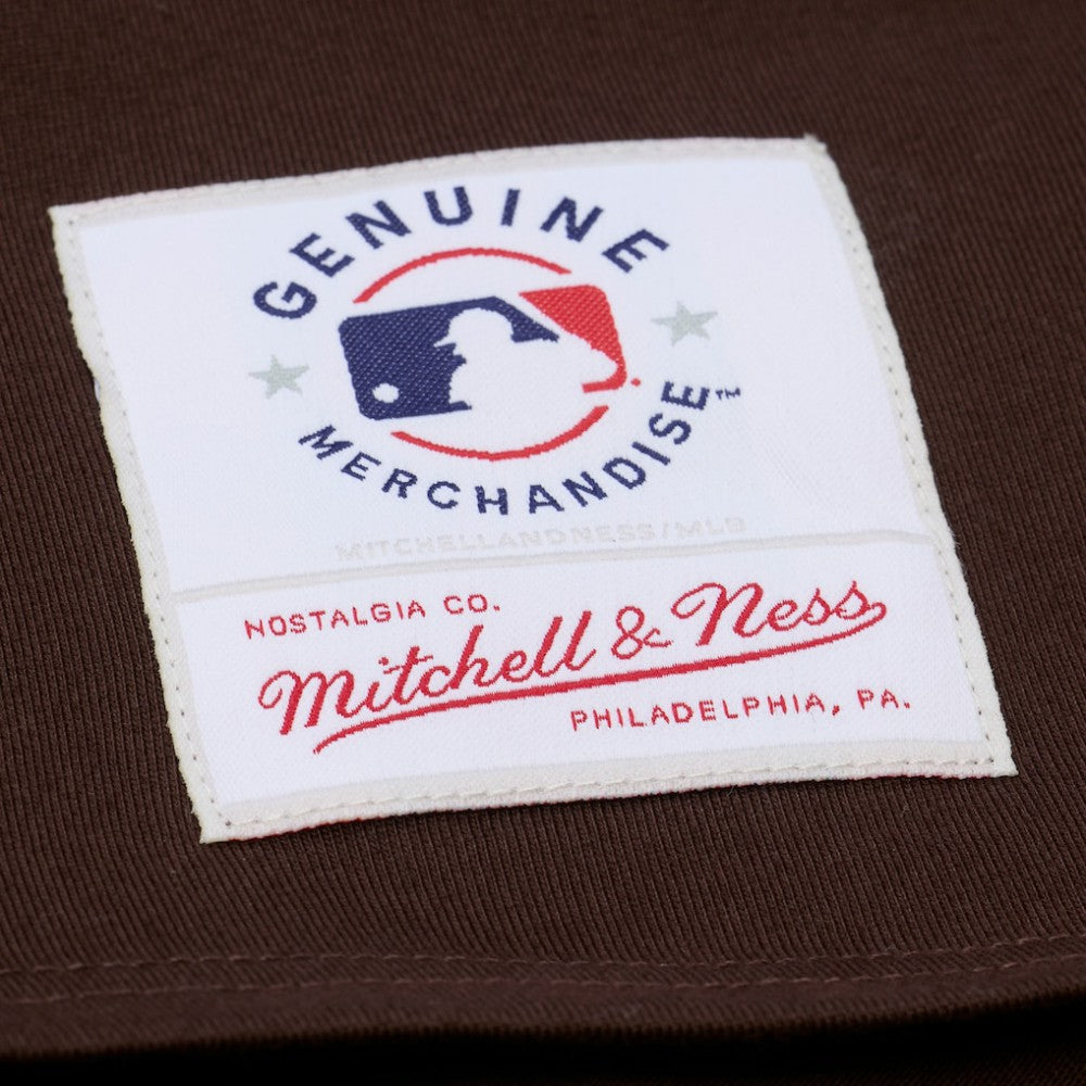 San Diego Padres Mitchell & Ness Women's Pep Rally Cropped Boxy T-Shirt - Brown T-shirts