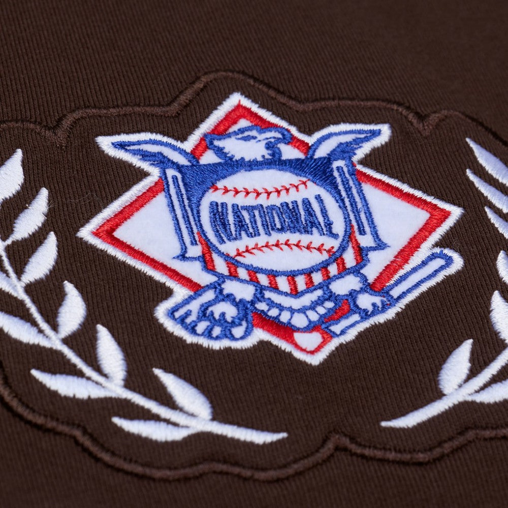 San Diego Padres Mitchell & Ness Women's Pep Rally Cropped Boxy T-Shirt - Brown T-shirts