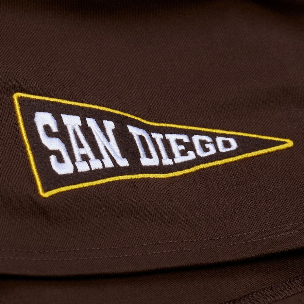 San Diego Padres Mitchell & Ness Women's Pep Rally Cropped Boxy T-Shirt - Brown T-shirts