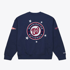 Washington Nationals Mitchell & Ness Women's Pep Rally Sweatshirt - Navy Sweatshirts