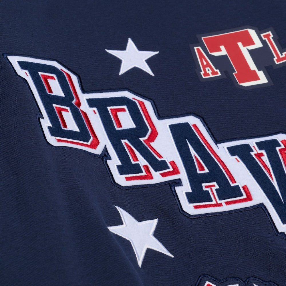 Atlanta Braves Mitchell & Ness Women's Pep Rally Sweatshirt - Navy Sweatshirts