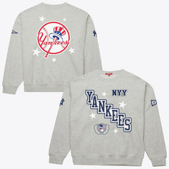New York Yankees Mitchell & Ness Women's Pep Rally Sweatshirt - Heather Gray Sweatshirts
