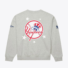 New York Yankees Mitchell & Ness Women's Pep Rally Sweatshirt - Heather Gray Sweatshirts