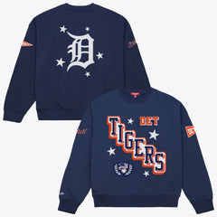 Detroit Tigers Mitchell & Ness Women's Pep Rally Sweatshirt - Navy Sweatshirts